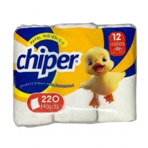 Papel higiénico Chiper 220 hojas 12 Rollos