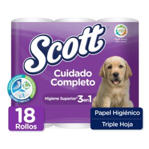 Papel higiénico Scott 18 rollos 3 en 1